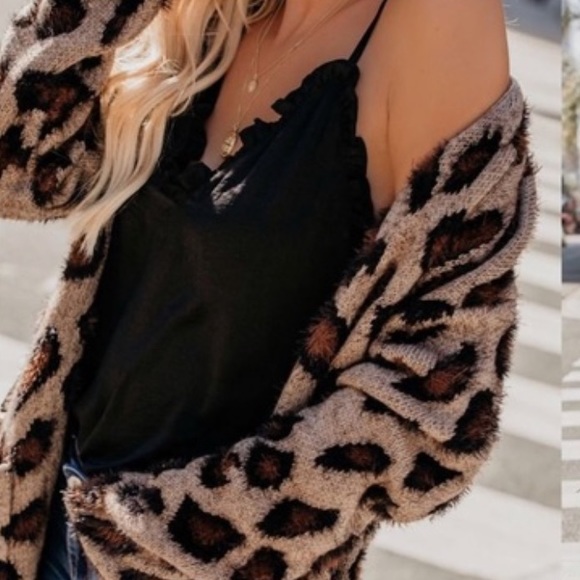 Vici Sweaters - Vici Leopard Cardigan